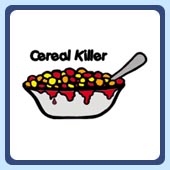 cereal killer t-shirt, humorous food t-shirts and clothing