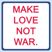 vintage retro style make love not war anti-war peace t-shirts