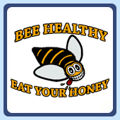 Be healthy eat your honey - funny retro bee t-shirts