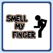 smell my finger, rude silly offensive t-shirt