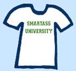 smartass university funny college t-shirt
